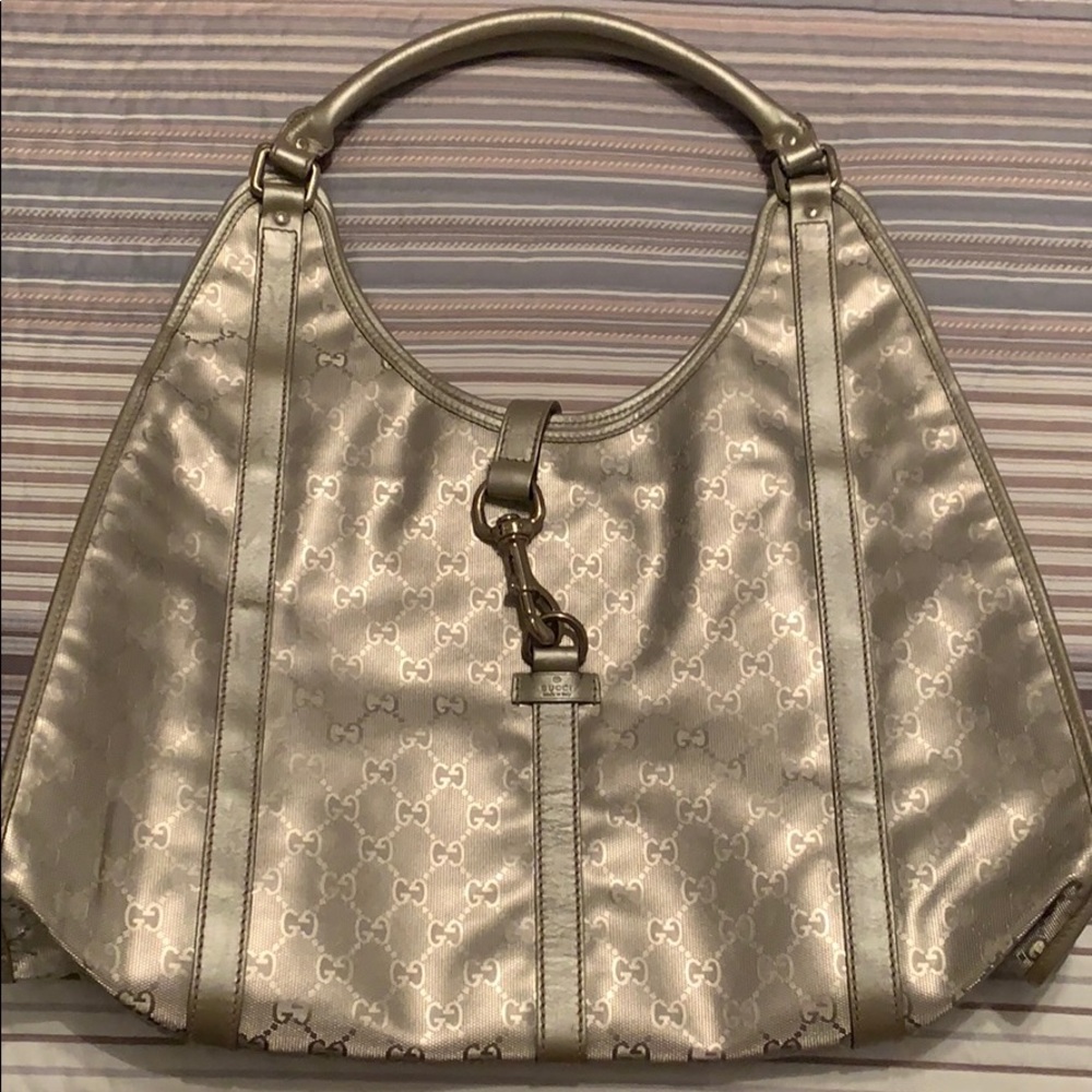 Silver Gucci Shoulder Bag